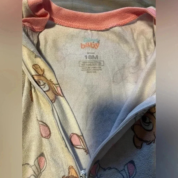 Lot of 2 Disney Baby Bundle of Bambi Sleepwear Pajamas  18 months - Picture 4 of 4